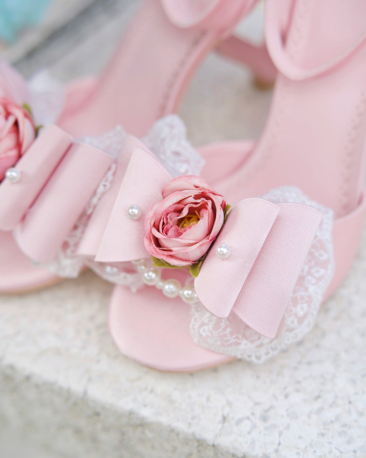 La Vie En Rose Heart Sandal Heels Pink PREORDER
