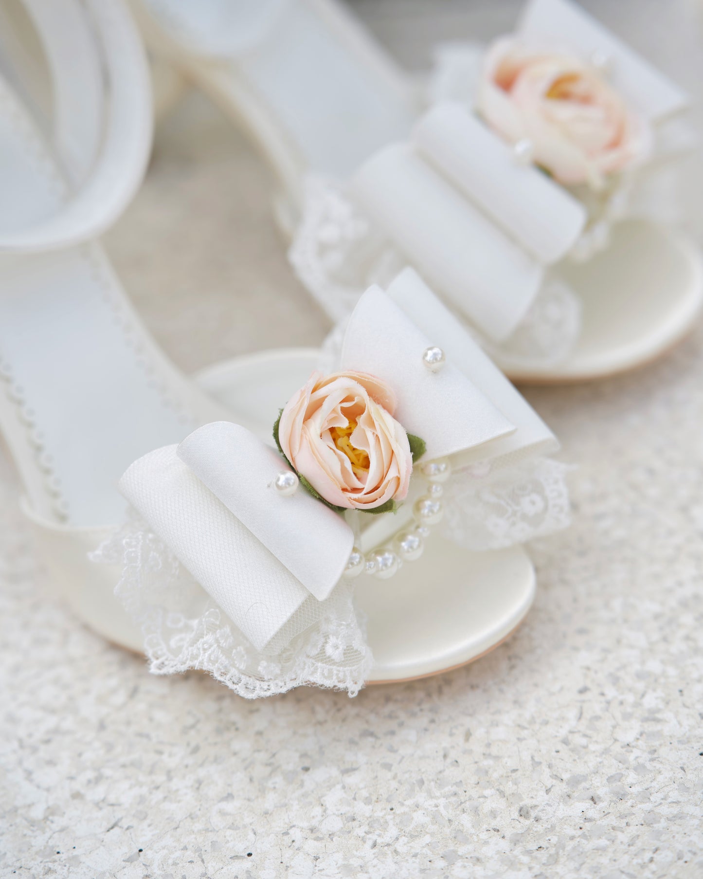 La Vie En Rose Heart Sandal Heels White PREORDER