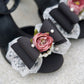 La Vie En Rose Heart Sandal Heels Black PREORDER