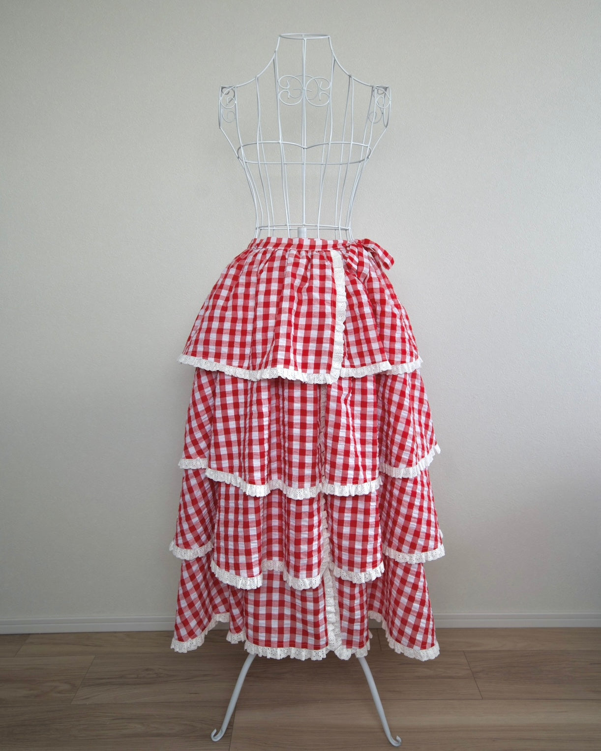 Sweet Serenity Picnic Set Layer Wrap Skirt // Red Gingham PREORDER