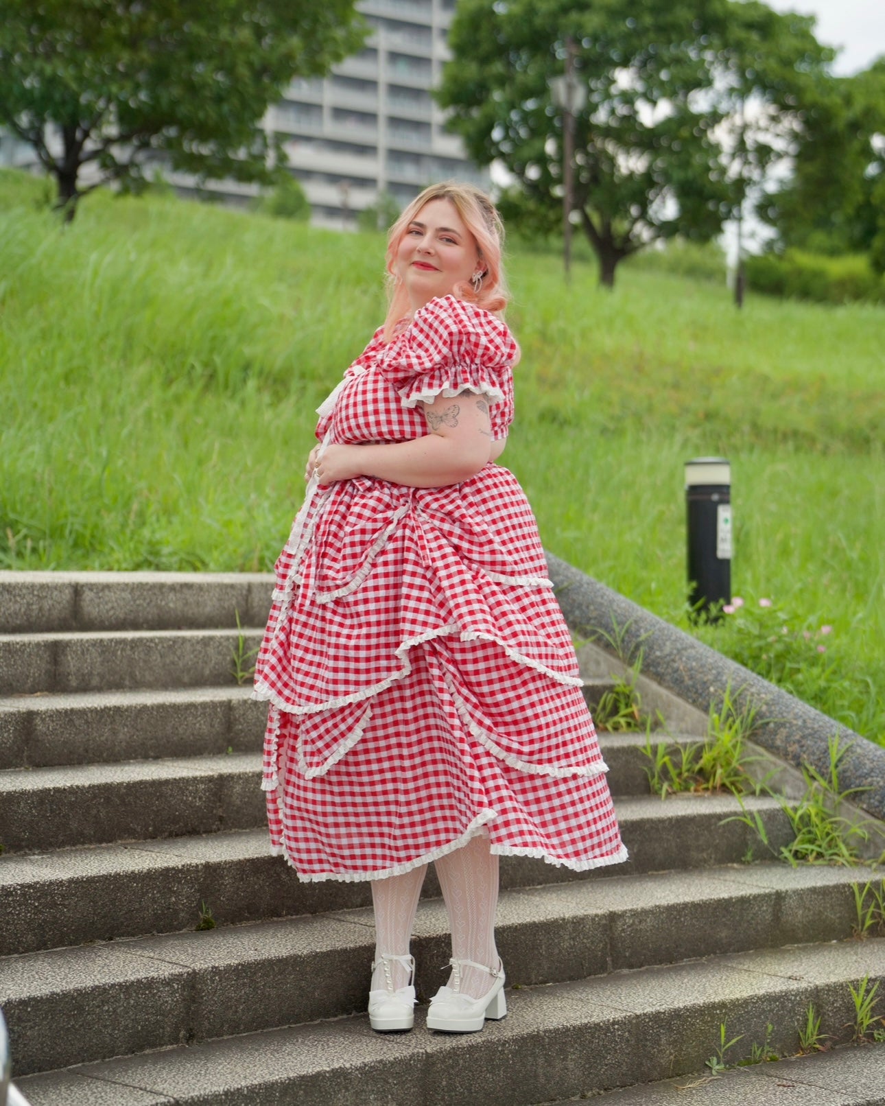 Sweet Serenity Picnic Set Layer Wrap Skirt // Red Gingham