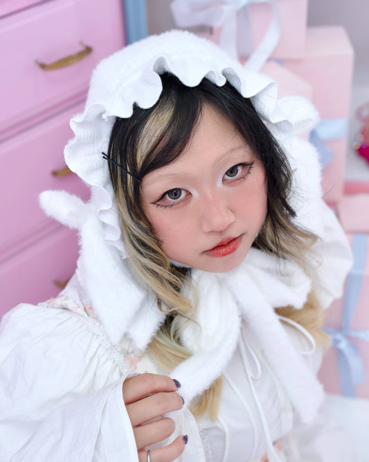 Marshmallow Bunny Bonnet - White // PREORDER