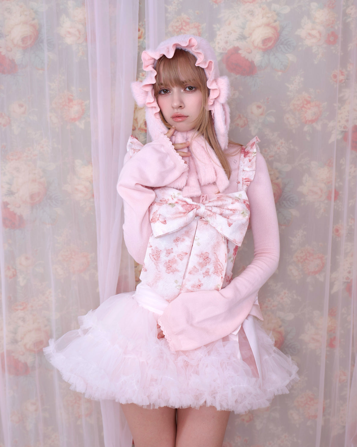 Coquette Dream Ribbon Bustier - Pink
