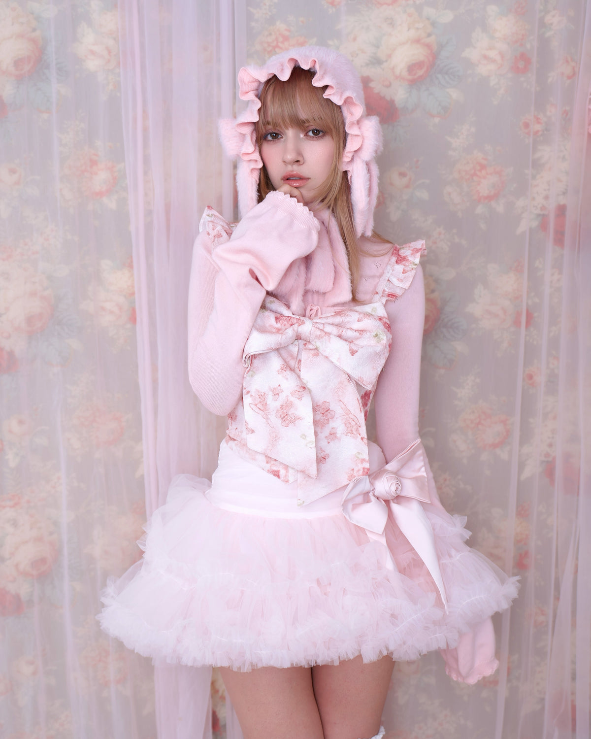 Coquette Dream Ribbon Bustier - Pink