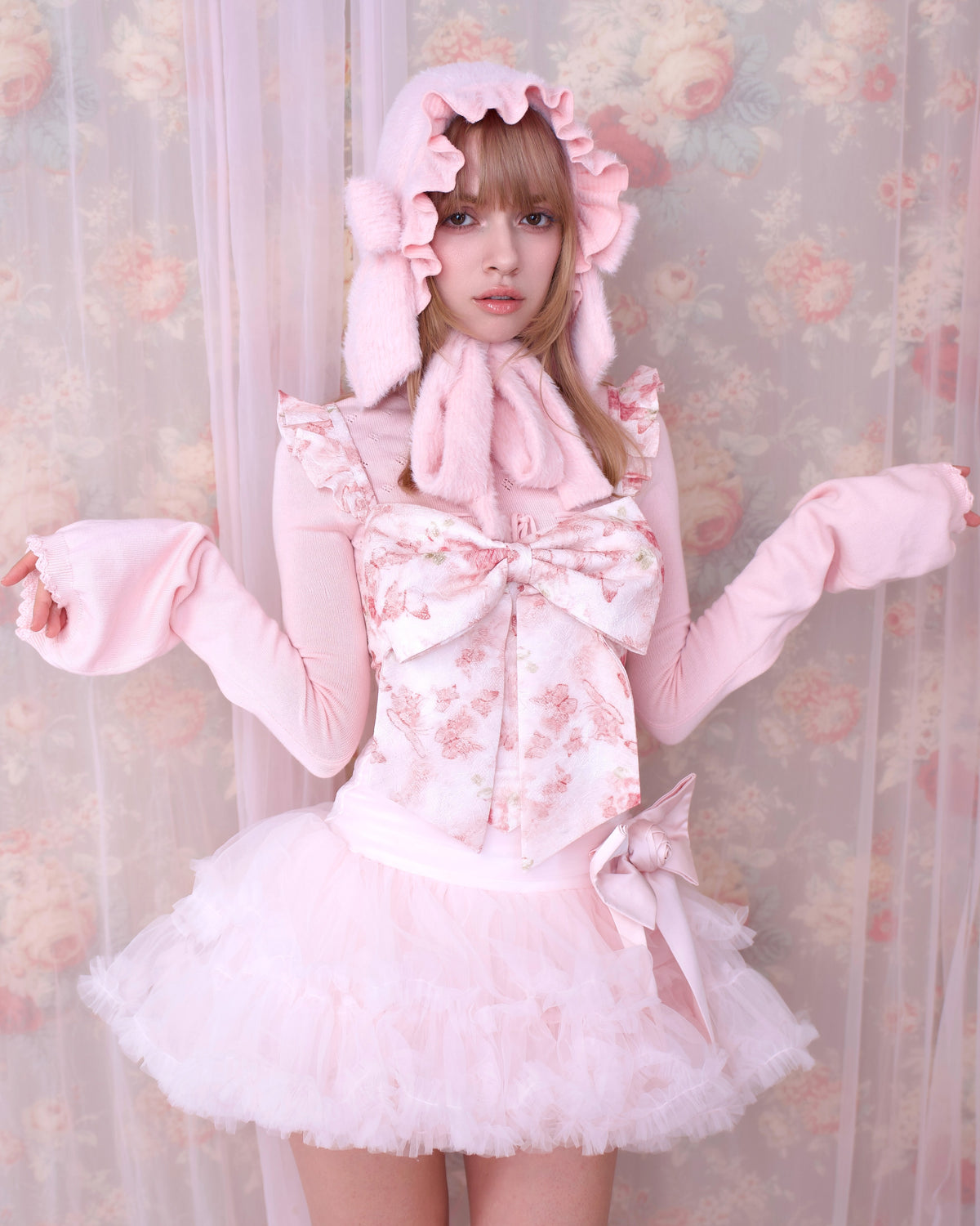 Coquette Dream Ribbon Bustier - Pink