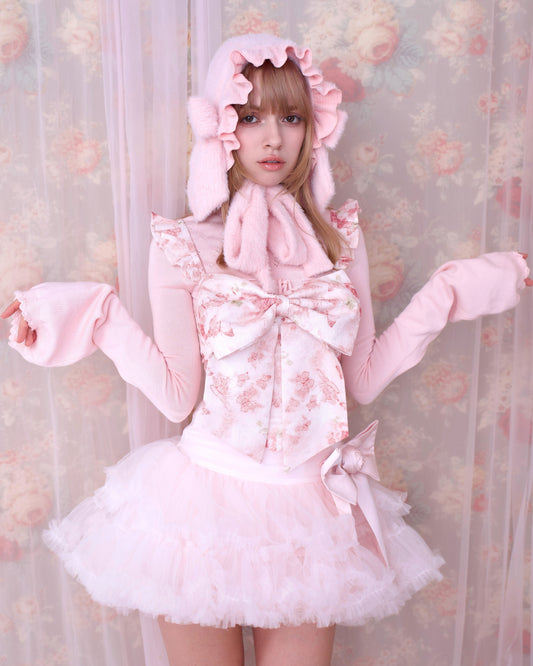 Coquette Dream Ribbon Bustier - Pink