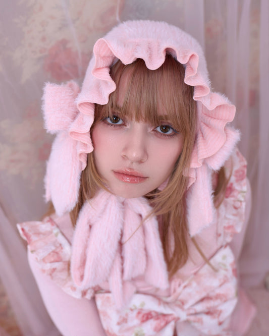 Marshmallow Bunny Bonnet - Pink // PREORDER