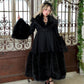 Snow Angel Long Winter Coat - Black // PREORDER