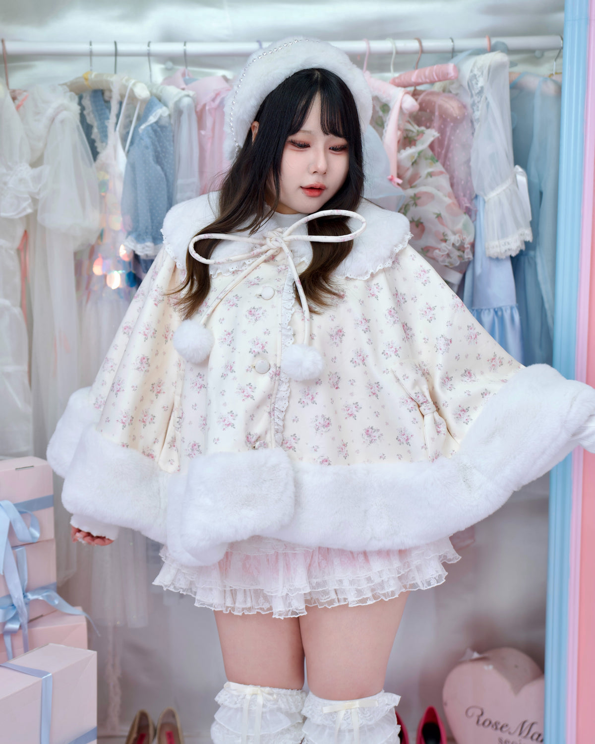 Sugarplum Cape Jacket - Cream // PREORDER