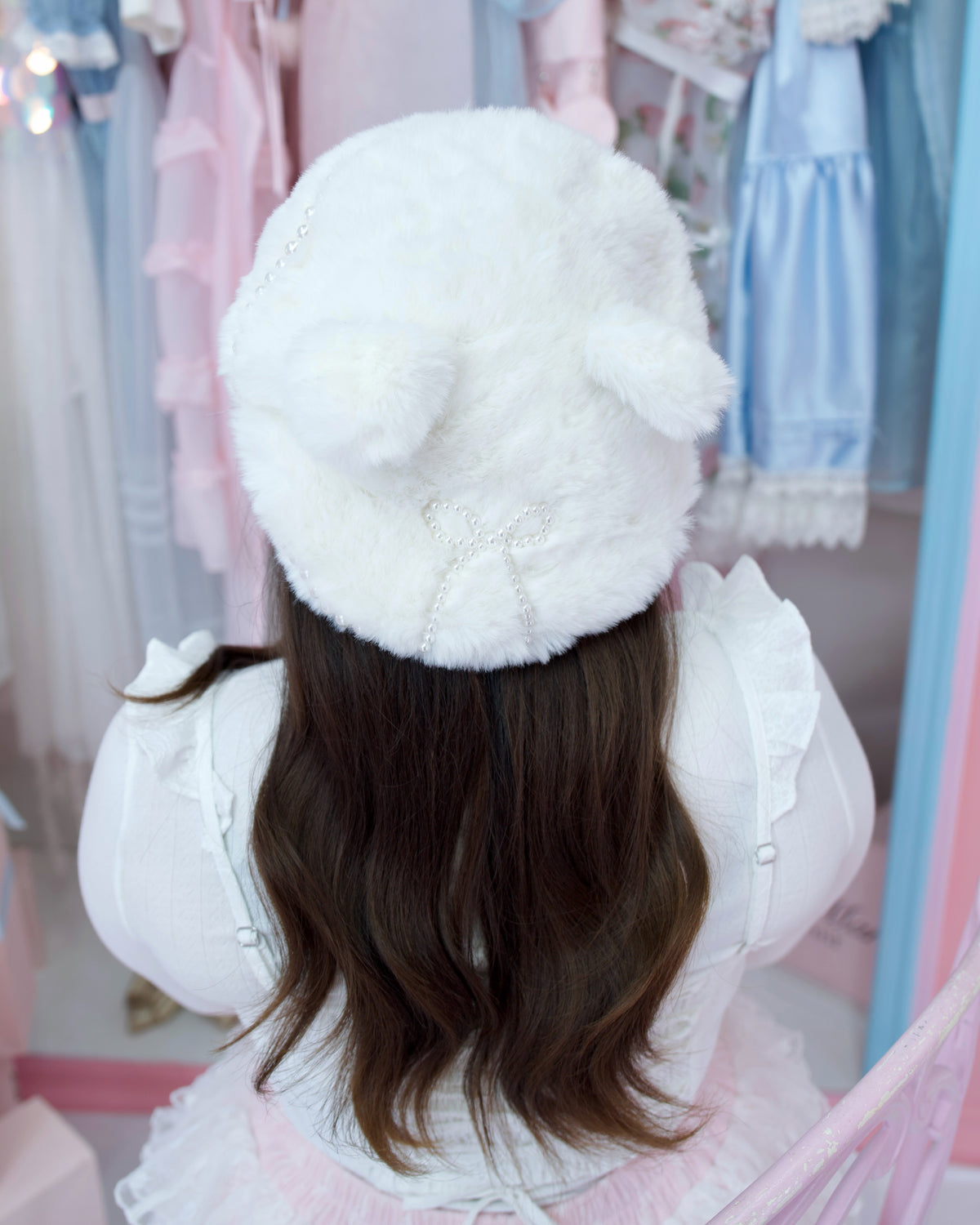Milky Kitty Pearl Beret // PREORDER