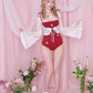 Floating Hearts One-Piece Swimsuit - Red // PREORDER