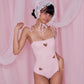 Floating Hearts One-Piece Swimsuit - Pink // PREORDER