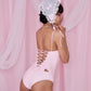 Floating Hearts One-Piece Swimsuit - Pink // PREORDER