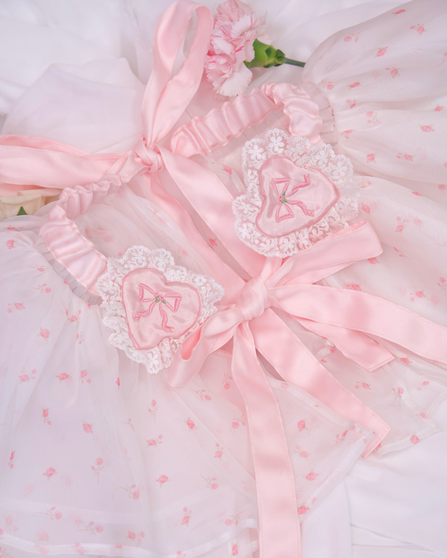 Soft Flutter Outer Tulle Apron Skirt - Pink // PREORDER