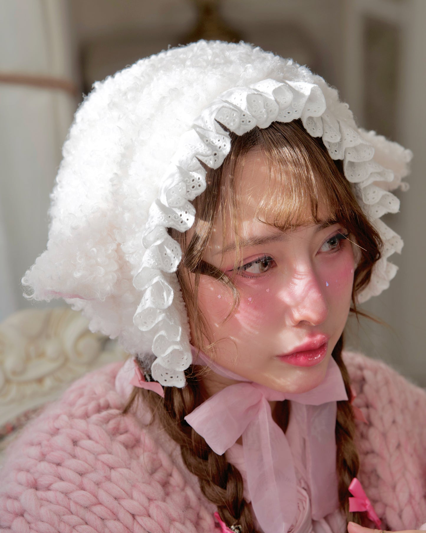 Sheepy Dreams Ribbon Bonnet // PREORDER