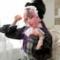 Kitty Dreams Ribbon Bonnet - Black // PREORDER