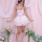 Soft Flutter Outer Tulle Apron Skirt - Pink // PREORDER