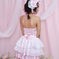 Soft Flutter Outer Tulle Apron Skirt - Pink // PREORDER
