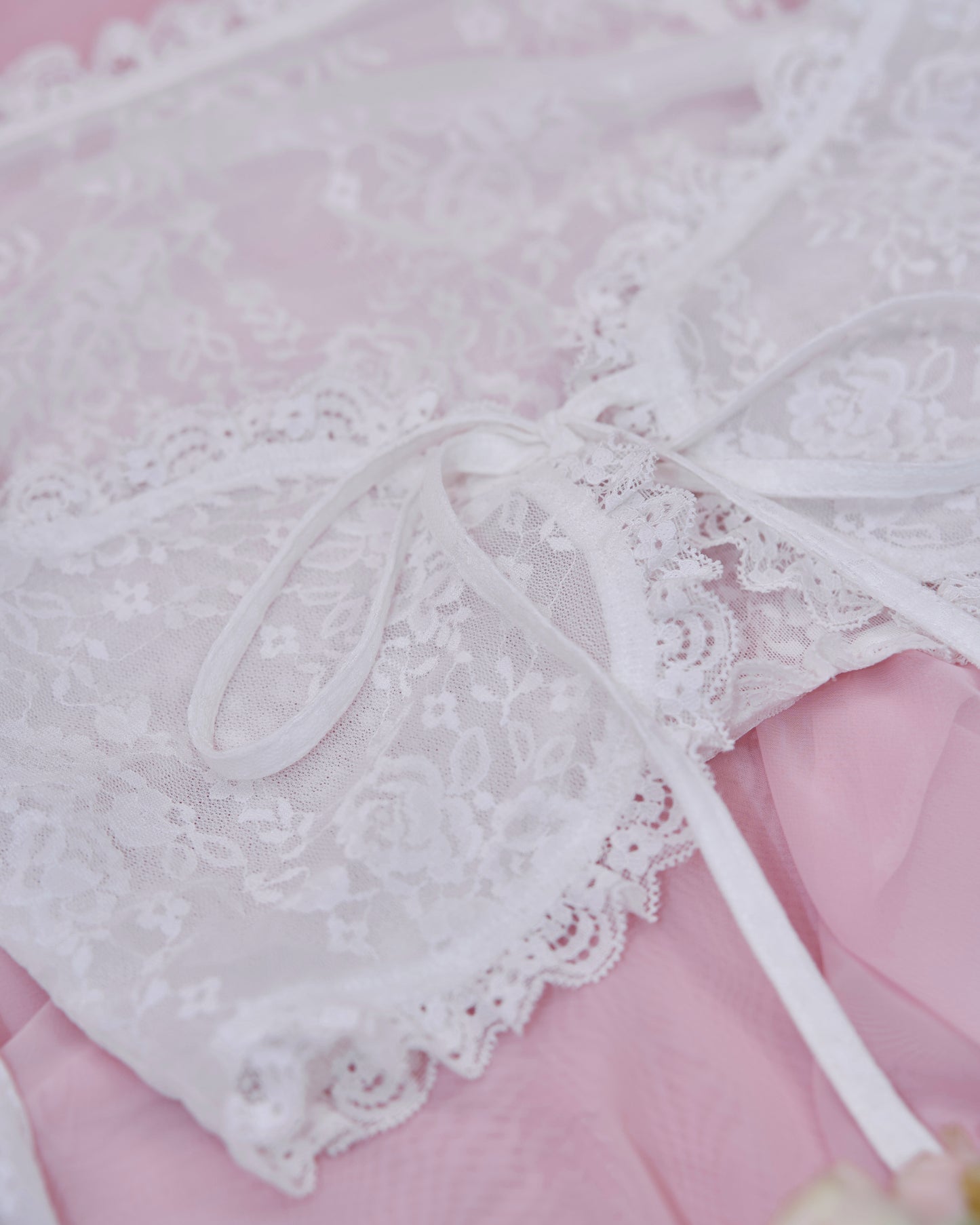 Whisper Lace Layering Bolero - White // PREORDER