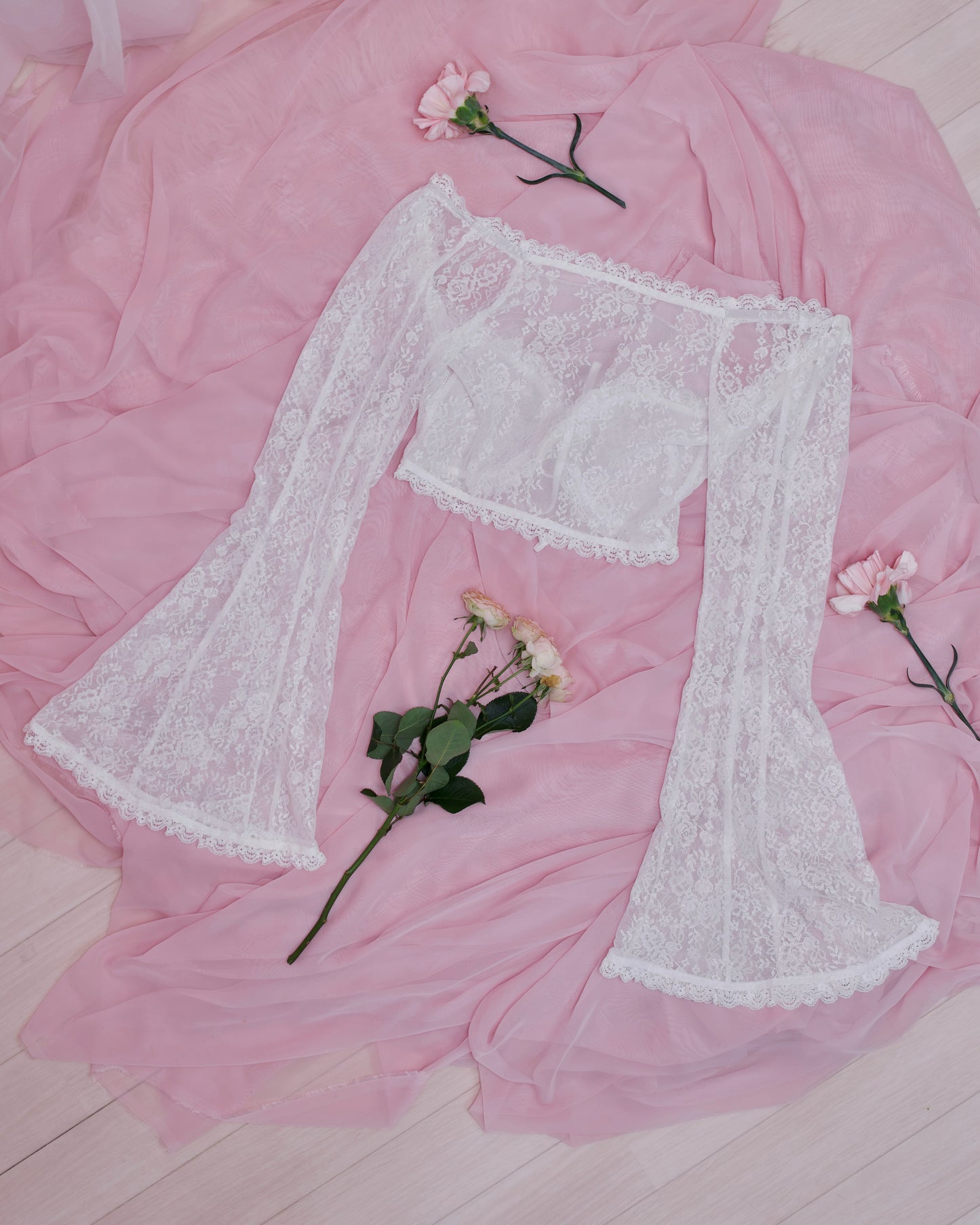 Whisper Lace Layering Bolero - White // PREORDER