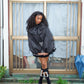 Ribboned Angel’s Puff Jacket - Black // PREORDER