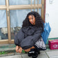 Ribboned Angel’s Puff Jacket - Black // PREORDER