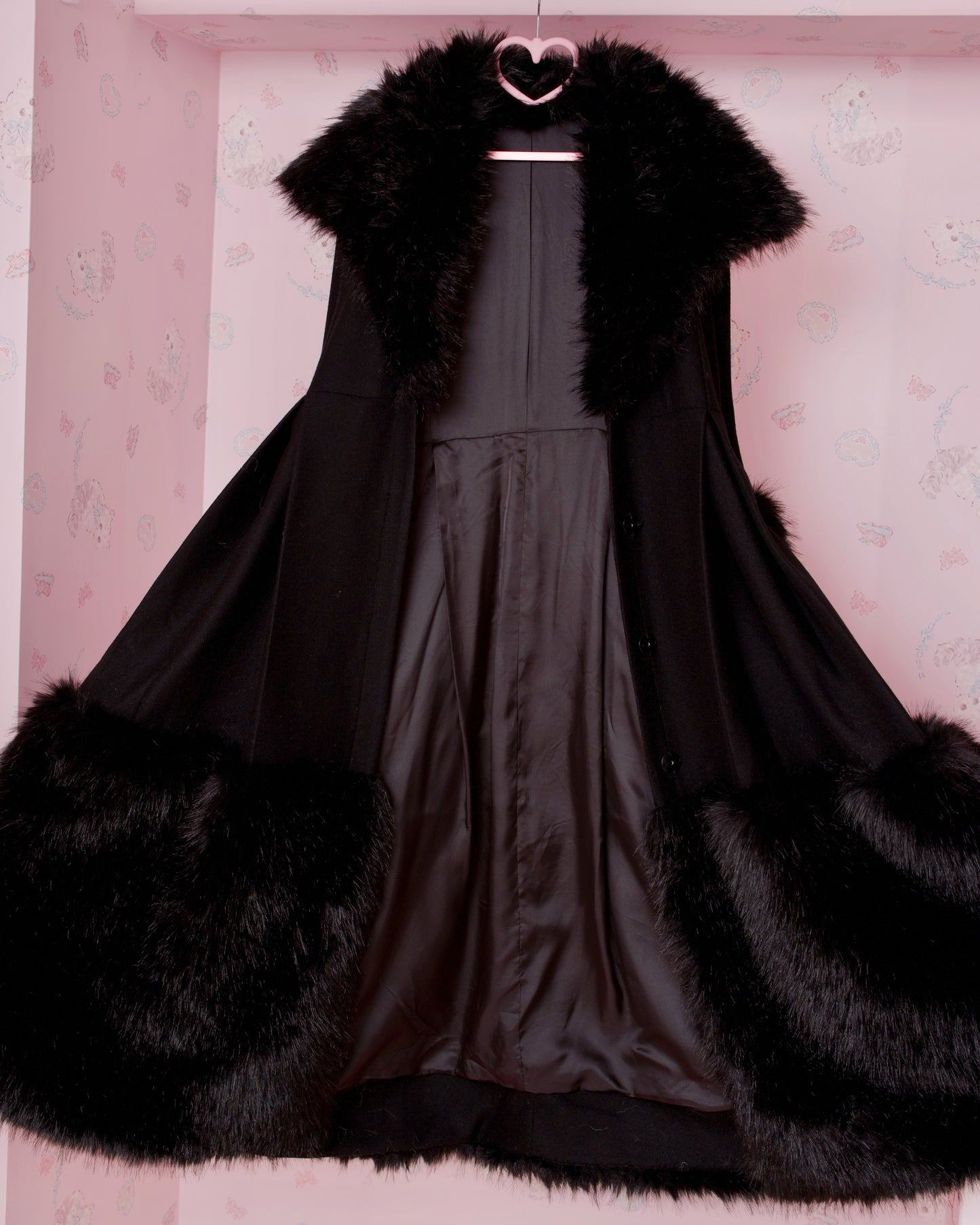 Snow Angel Long Winter Coat - Black // PREORDER