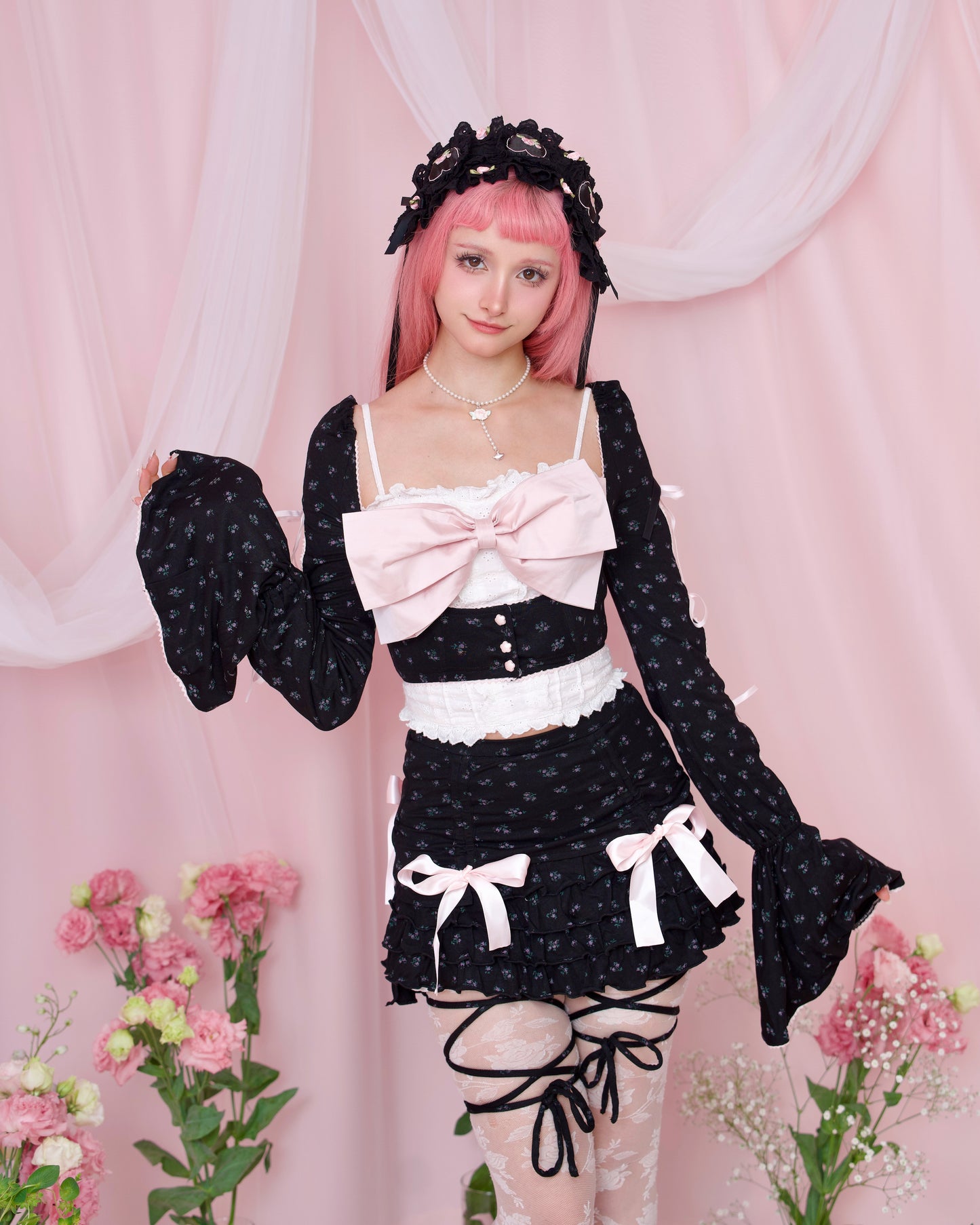 Angel Ribbon Bustier - Pink // PREORDER