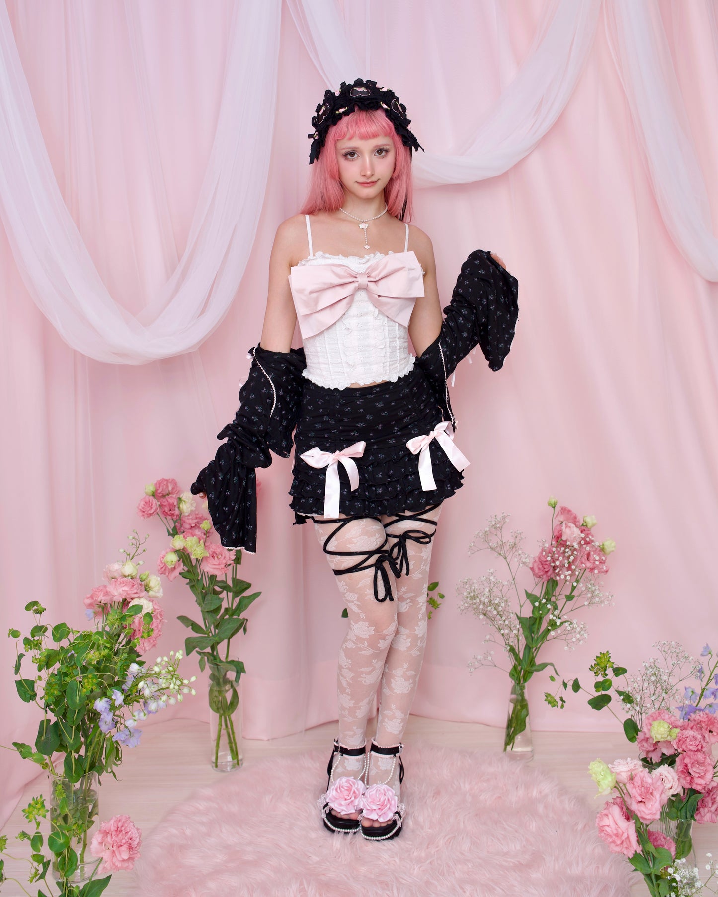 Angel Ribbon Bustier - Pink // PREORDER
