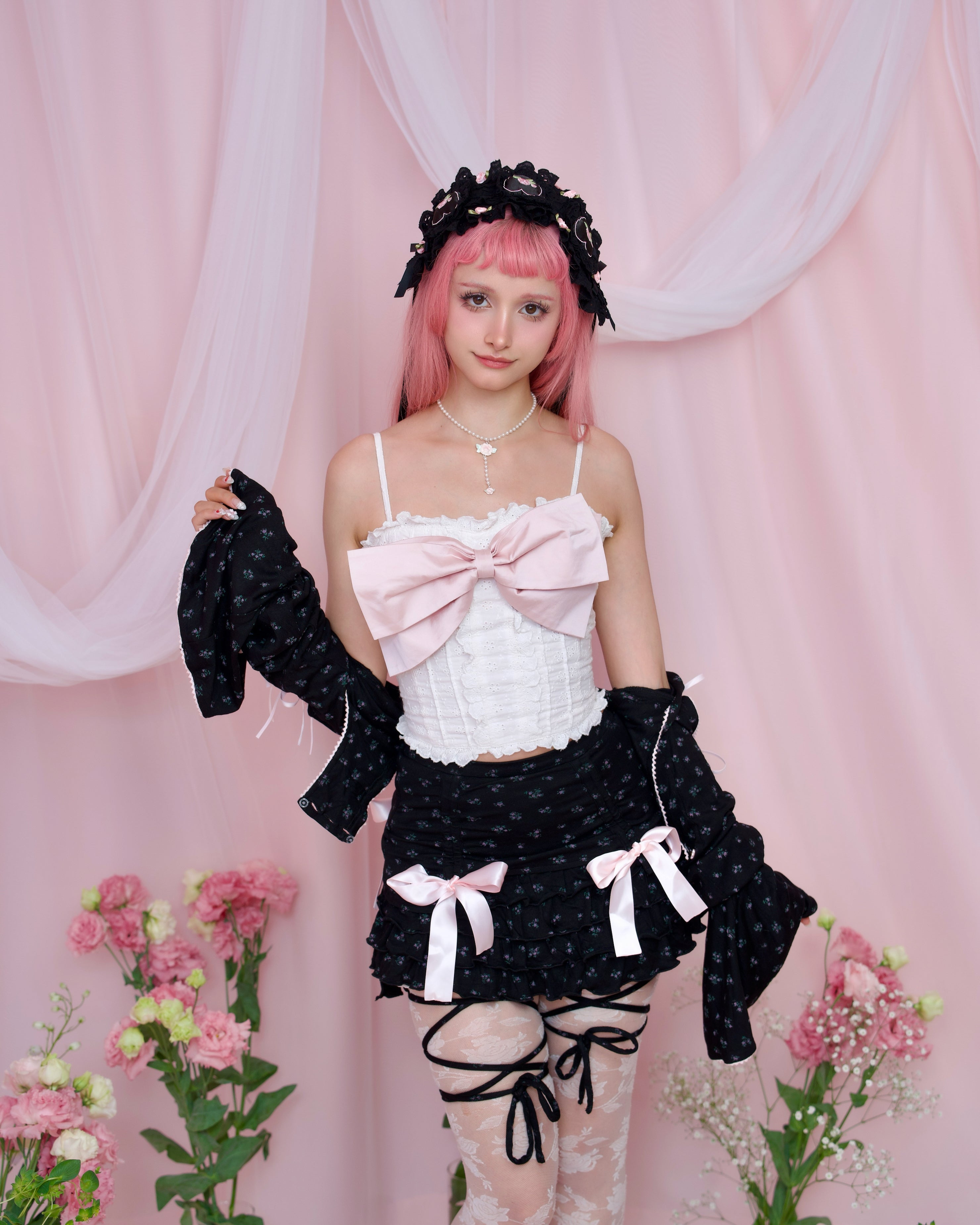 Angel Ribbon Bustier - Pink // PREORDER – Vina of the Valley