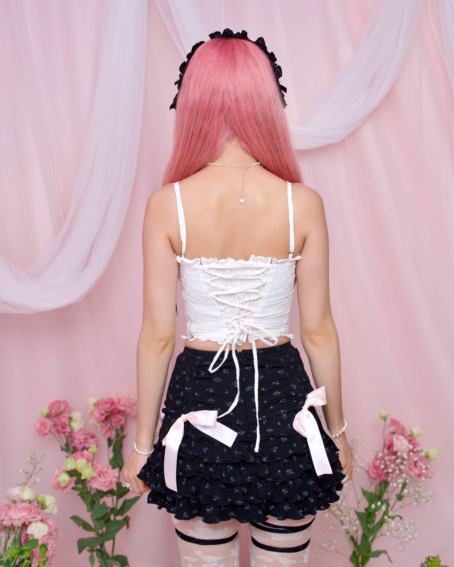 Angel Ribbon Bustier - Pink // PREORDER