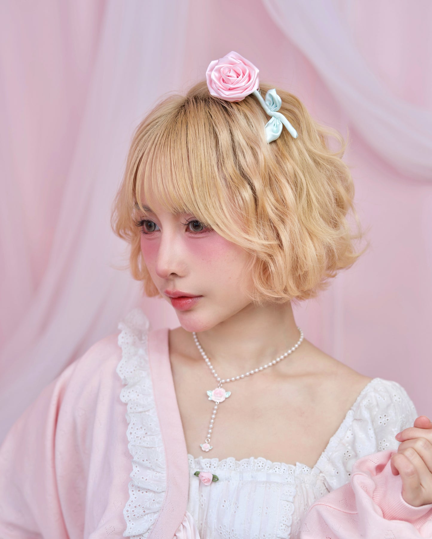 Little Rose Hairclip - Pink