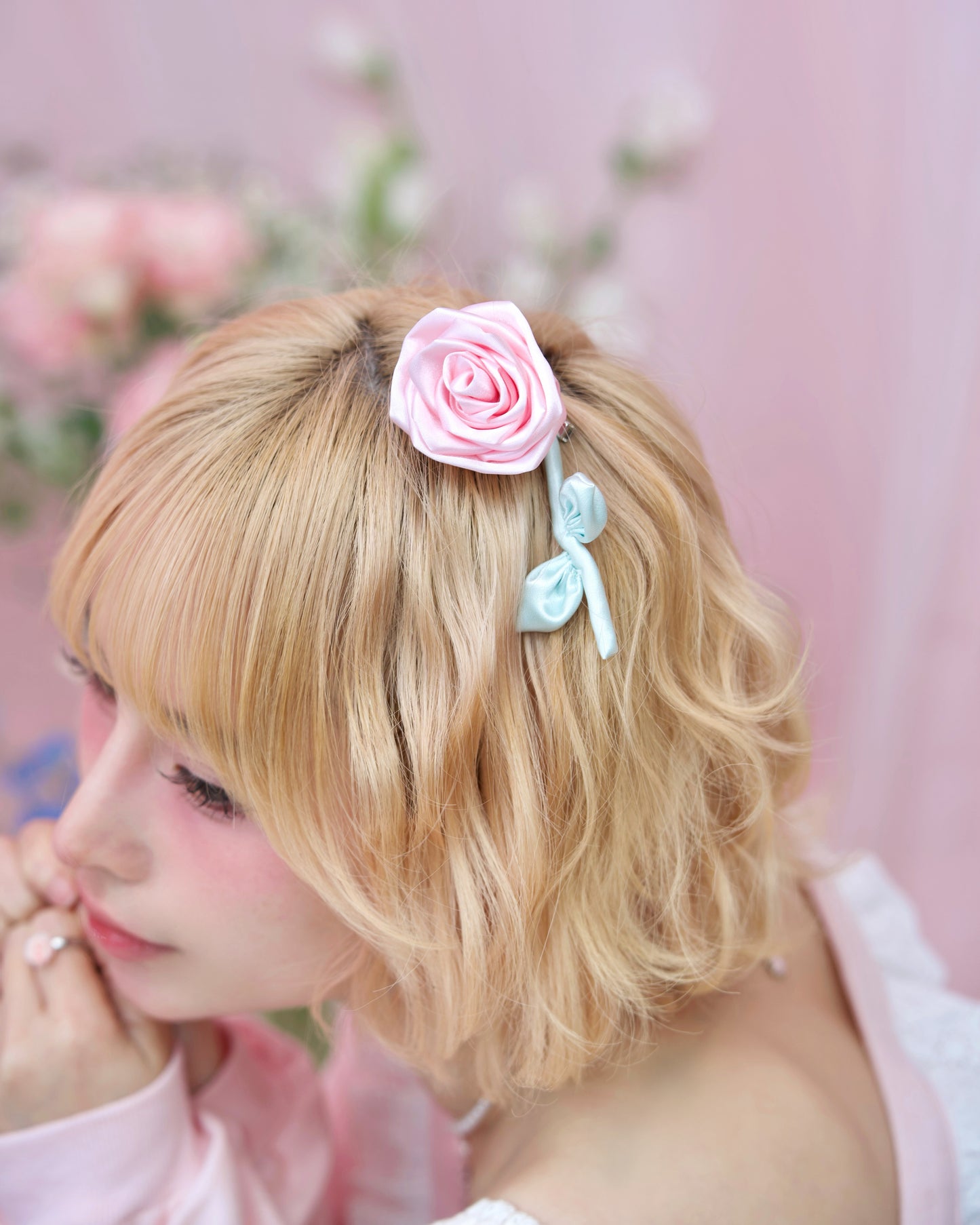 Little Rose Hairclip - Pink