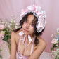 Rosette Ruffle Bonnet - Pink // PREORDER