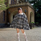Darling Detective’s Cape Dress - Black x Grey Check // PREORDER