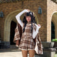 Darling Detective’s Cape Dress - Brown Check // PREORDER