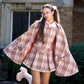 Darling Detective’s Cape Dress - Pink x Brown Neapolitan Check // PREORDER