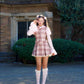 Darling Detective’s Cape Dress - Pink x Brown Neapolitan Check // PREORDER