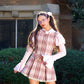 Darling Detective’s Cape Dress - Pink x Brown Neapolitan Check // PREORDER