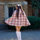 Darling Detective’s Cape Dress - Pink x Brown Neapolitan Check // PREORDER
