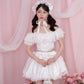 Rose Soirée Ball Gown Lace Up Bustier - White // PREORDER