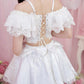 Rose Soirée Ball Gown Lace Up Bustier - White // PREORDER