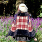 Winter Girl Double Breasted Ribbon Jacket - Red Check // PREORDER