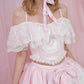 Rose Soirée Ball Gown Lace Up Bustier - Pink // PREORDER