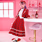 Prep School Idol Long Skirt Red Check // PREORDER