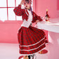 Prep School Idol Long Skirt Red Check // PREORDER