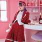 Prep School Idol Long Skirt Red Check // PREORDER