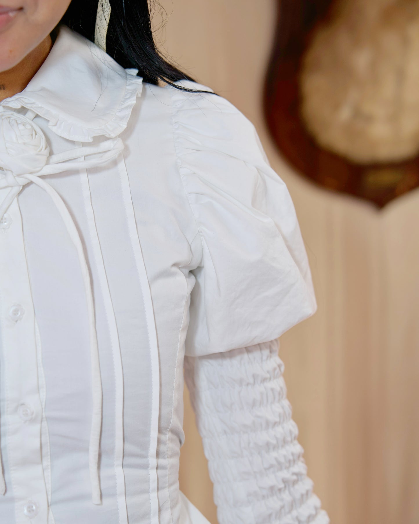 Rosa d’Amour Blouse - White // PREORDER