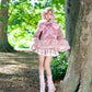 Winter Girl Double Breasted Ribbon Jacket - Pink Check // PREORDER