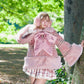 Winter Girl Double Breasted Ribbon Jacket - Pink Check // PREORDER